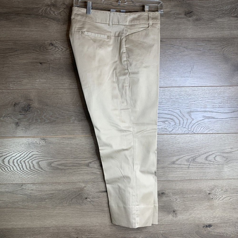Claudia EV Cropped Pants Womens 12 Bown Solid Zip Square Button Close Stitching - Picture 9 of 9